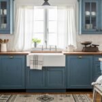 Farmhouse Blue Kitchen Cabinets